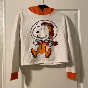 Peanuts Snoopy in Space Cropped Hoodie